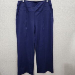 G4Free Leggings Womens XL Navy Blue Stretchy Wide-Leg Pants Active Yoga Pants